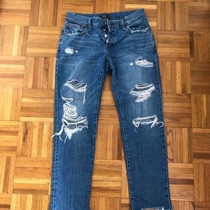 Ripped boyfriend jeans